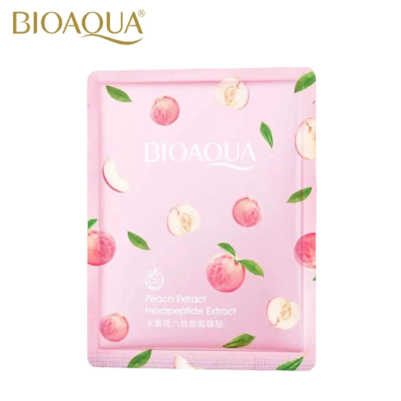 BIOAQUA Peach Extract Hexapeptide Extract Facial Mask 30g