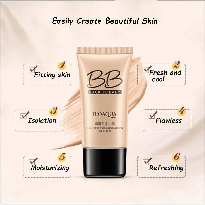 BioAqua Face Cream - Back To Baby Bb Cream Natural Flawless