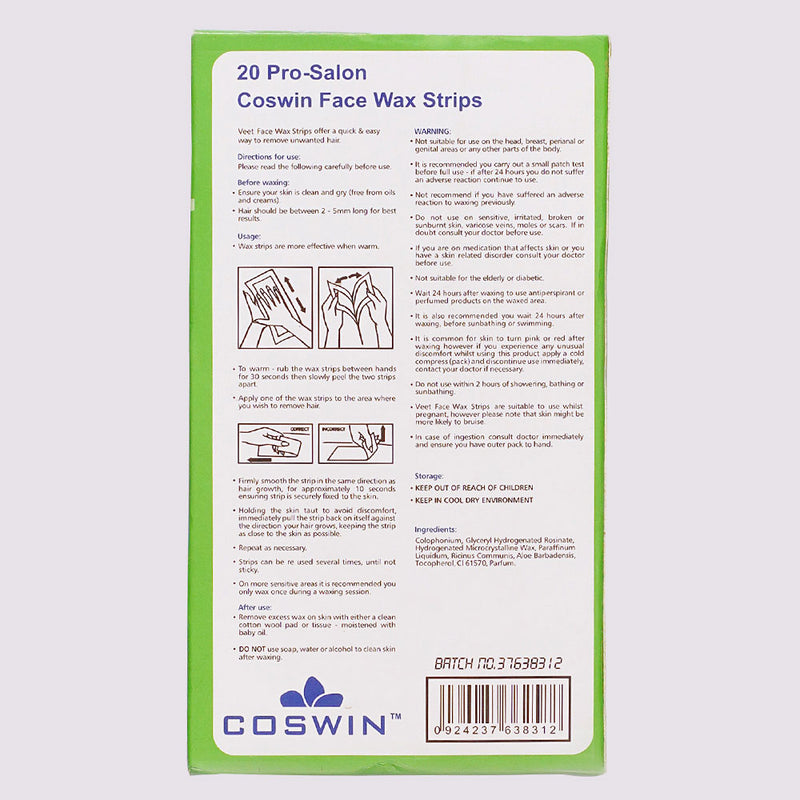 Coswin Green Face Strips 20 strips