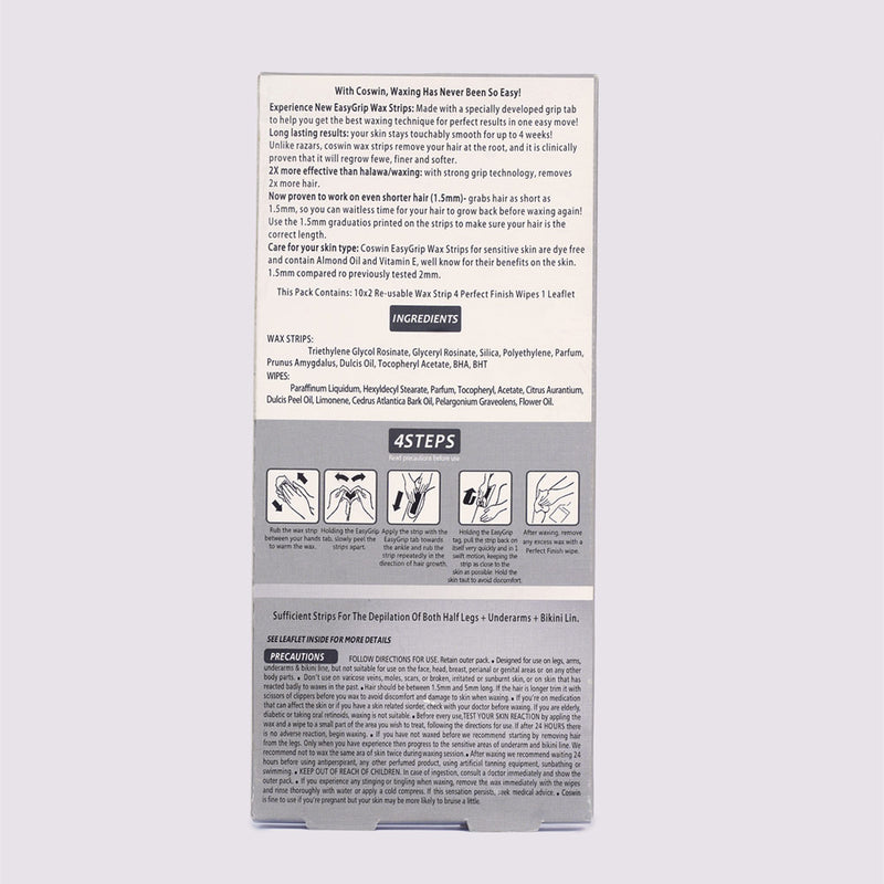 Coswin Wax Strips With Shea Butter For Normal Skin - 20 Strips