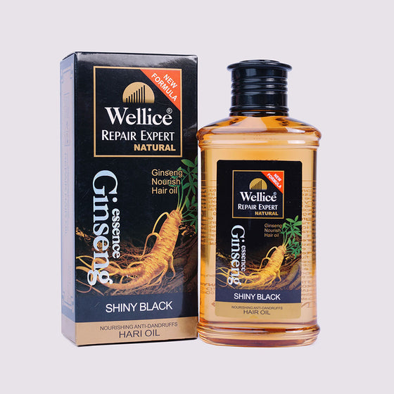 Wellice Ginseng Hair Oil for Repair Expert Shiny Black