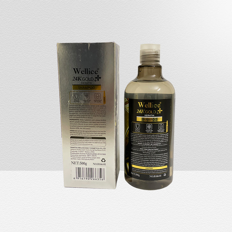 Wellice 24K Gold Keratin Serum Shampoo Original