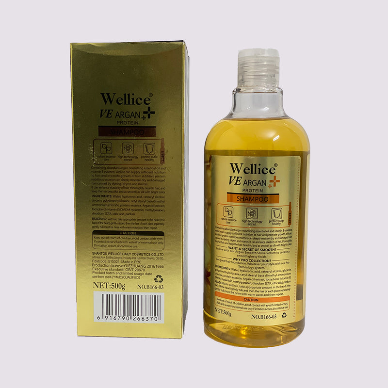Wellice VE Argan Protein Shampoo and Hair Serum
