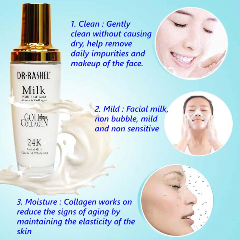 Dr. Rashel 24K Gold Milk Facial Cleaner with Real Gold Atoms & Collagen