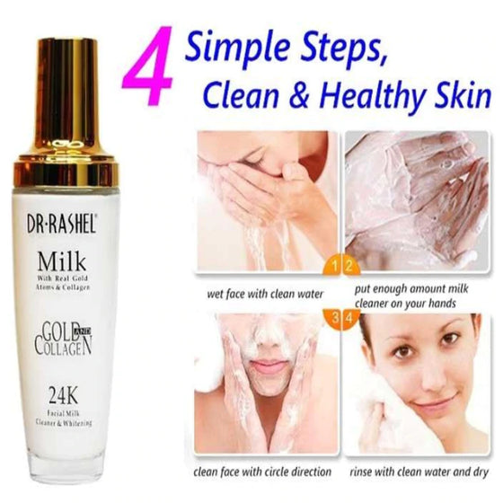 Dr. Rashel 24K Gold Milk Facial Cleaner with Real Gold Atoms & Collagen
