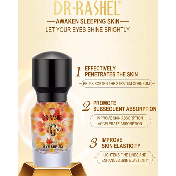 Dr. Rashel C Gold Caviar Supreme Renewal Gel Cream, Multi-Effect Renewal Face & Eye Serum