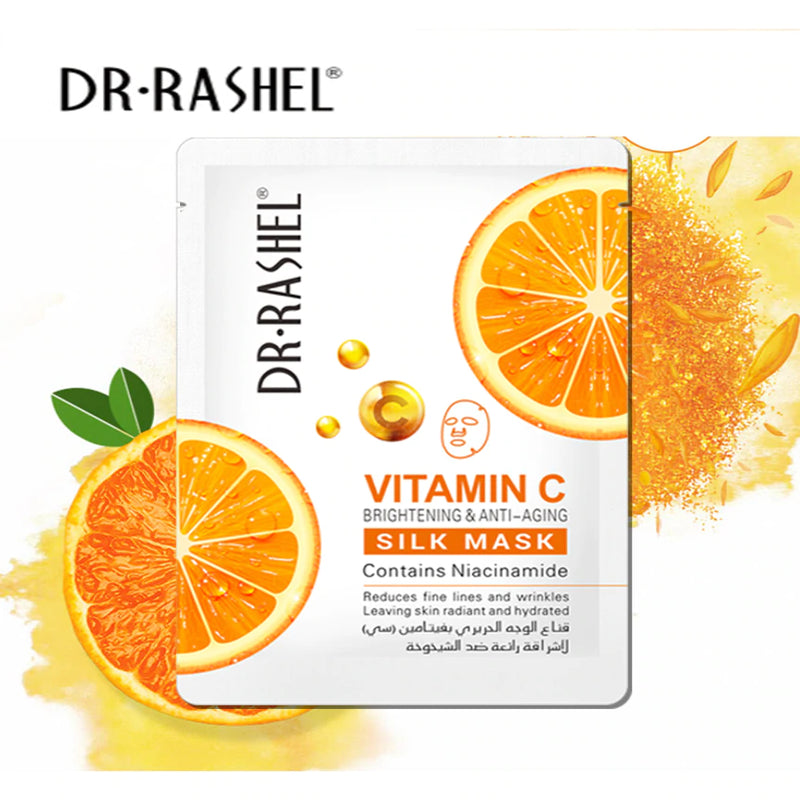 DR.RASHEL Vitamin C Brightening & Anti-Aging Silk Mask Pack of 5