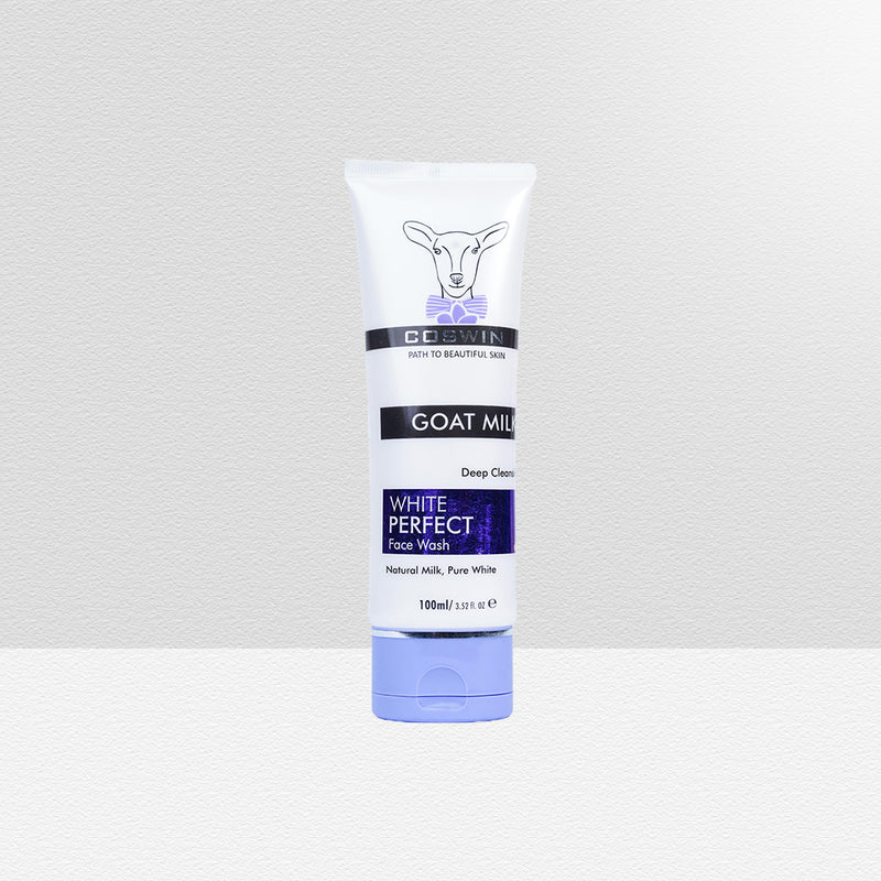 Coswin Deep Cleansing White Perfect Face Wash with Goat Milk (100ml)