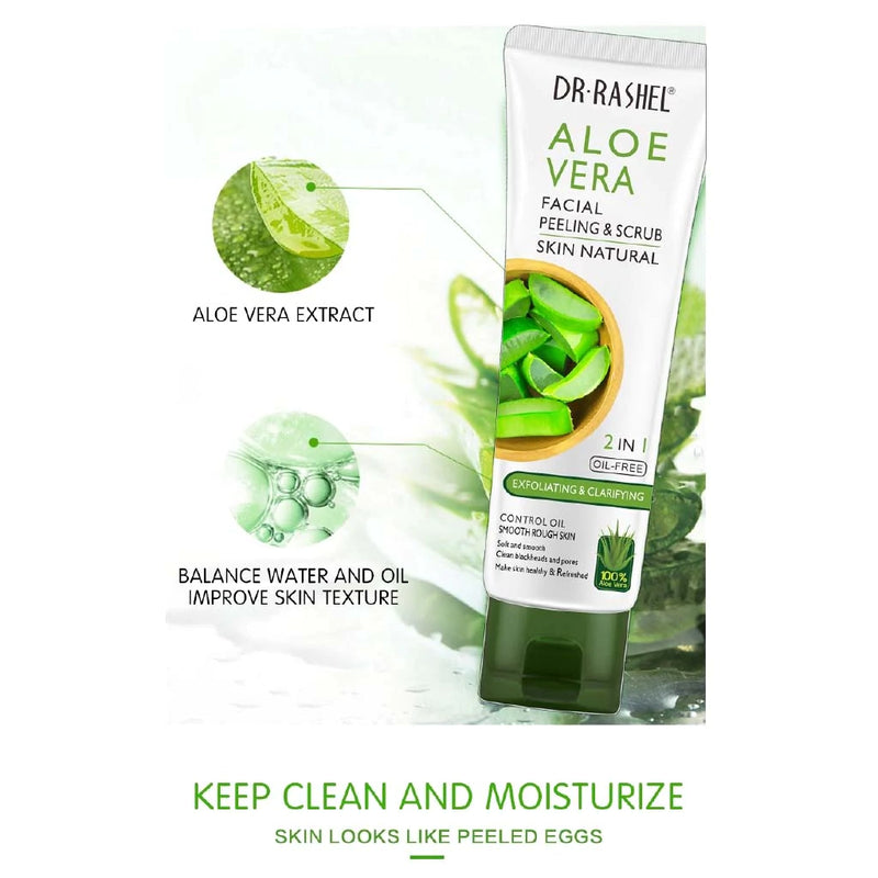Dr.Rashel Aloe Vera Facial Peeling & Scrub 2 in 1
