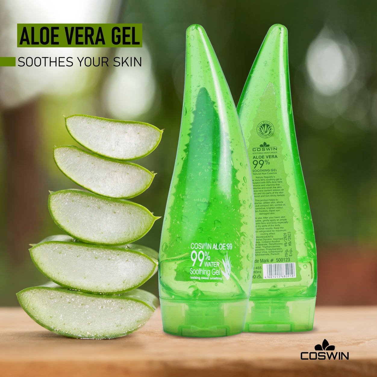 Buy 99% Soothing Aloe Vera (80 to 260) ml COSWIN®